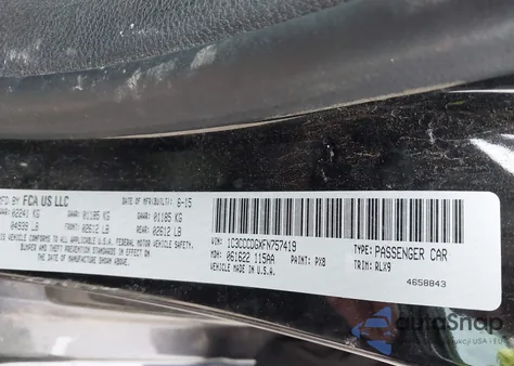 2015 Chrysler 200 S from USA, damaged, VIN 1C3CCCDGXFN757419